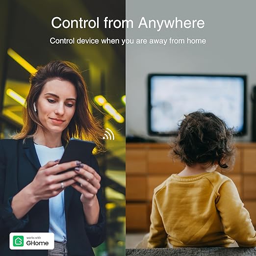 GHome Smart Plug Outlet Extender, Surge Protector with 3 Individually Controlled Smart Power Strips and 3 USB Ports, Works with Alexa & Google Home, 15A/1800W, White