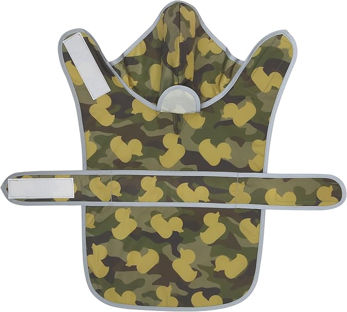 Dog Raincoats for Large Dogs Waterproof Hooded Rain Jacket with Reflective Strips Leash Hole & Poncho Adjustable Fit (CamoDuck,XXL)