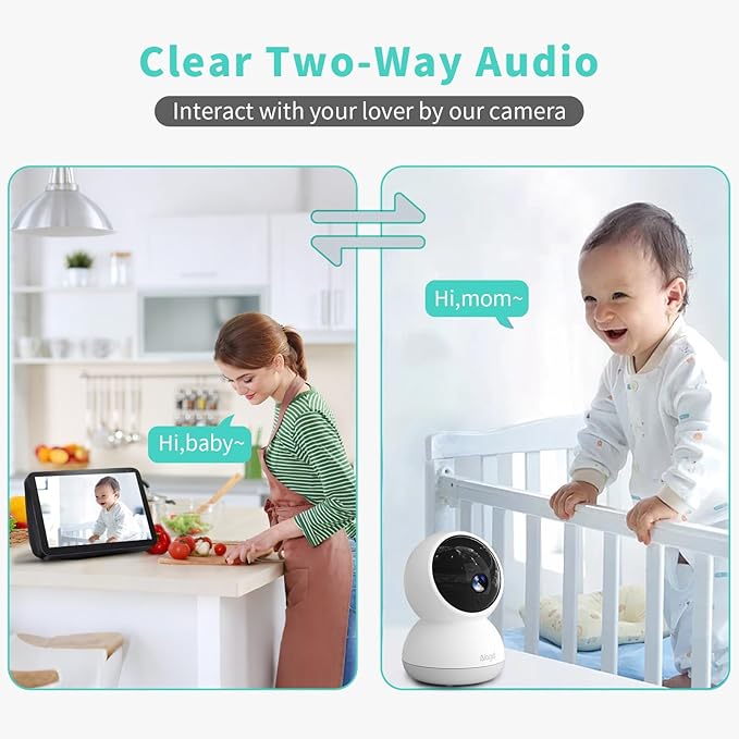 Indoor Camera, 3K HD Indoor Security Camera, 360° Pan/Tilt Pet Camera, 2-Way Audio, Siren, Night Vision, Baby/Pet Monitor with Phone App 2.4G and 5G WiFi, Compatible Alexa and Google Assistant