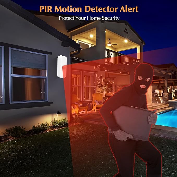 eMylo WiFi Motion Sensor Smart Motion Detector Infrared Motion Sensors Home Security System Motion Detector PIR Motion Detector Alert App Notification Alert Compatible with Smart Life App (1 Pack)