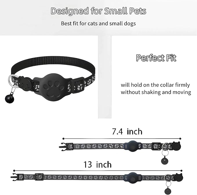 Pet Tracker,GPS Collar for Cats (Android Only) Smart tag,Waterproof Compatible with Google Find My,No Monthly Fee,Advanced Tracking Solution Smart Collar for Pet Safety Ideal Small Large Cats