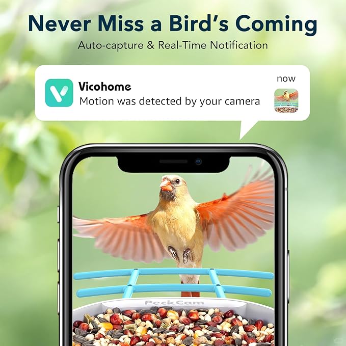 Smart Bird Feeder with Camera 2K Live Real-Time Alert AI Identify with 32G Card DIY Attachments Camera Bird Feeder Solar Powered Wireless Outdoor Birdwatching Gift for Birds Lover, Blue