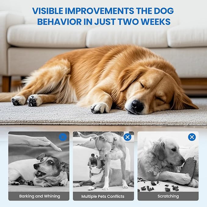 Dog Calming Diffuser, 6 in 1 Puppy Pheromones Calming Diffuser, Relaxing Pheromone for Dogs Relief Stress Anxiety Fighting Scratching Barking, Help Train Dog to Pee, 3 Diffuser 3 Refill(48ml)