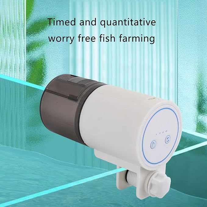 Large Capacity Automatic Feeders New Generations Feeding Dispenser Device for Fish Tanks Large Volumes Aquariums Auto Feeders