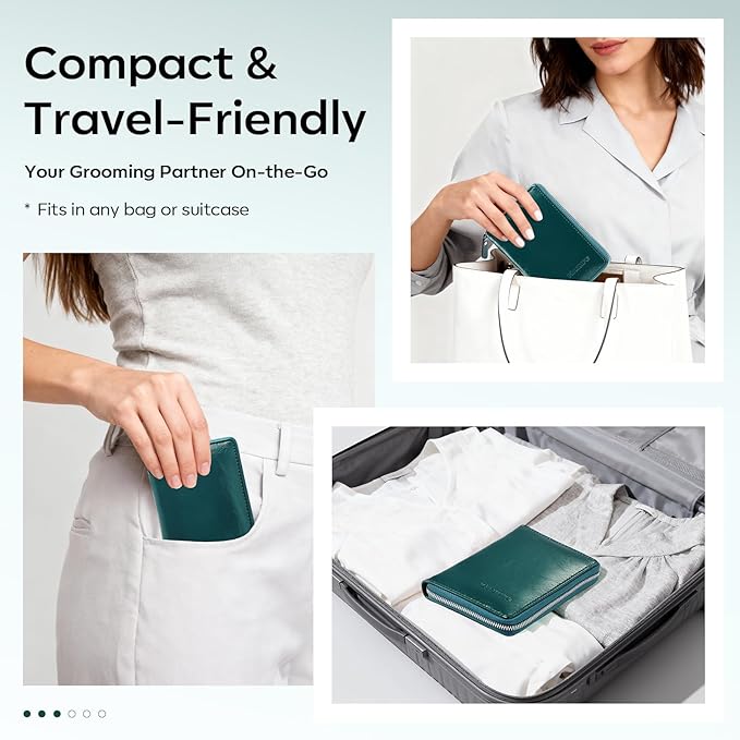 FAMILIFE Nail Kit, Professional Manicure Set Manicure Kit, 11 in 1 Stainless Steel Nail Clippers Set Pedicure Tools, Men Grooming Tool with Portable Blue Leather Travel Case Luxury Gifts for Him