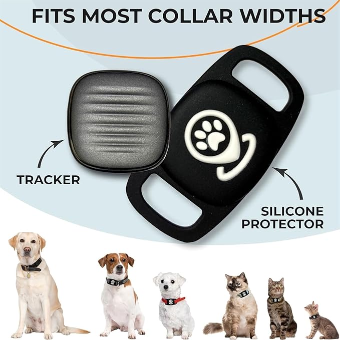 Pet Tracker for Dog, Dog Tracker Smart Pet Location Tracker with Tracker Holder, Item Finder MFi Certificated Tracking Device, No Monthly Fee, Works with Find My (iOS Only) No GPS Tracker
