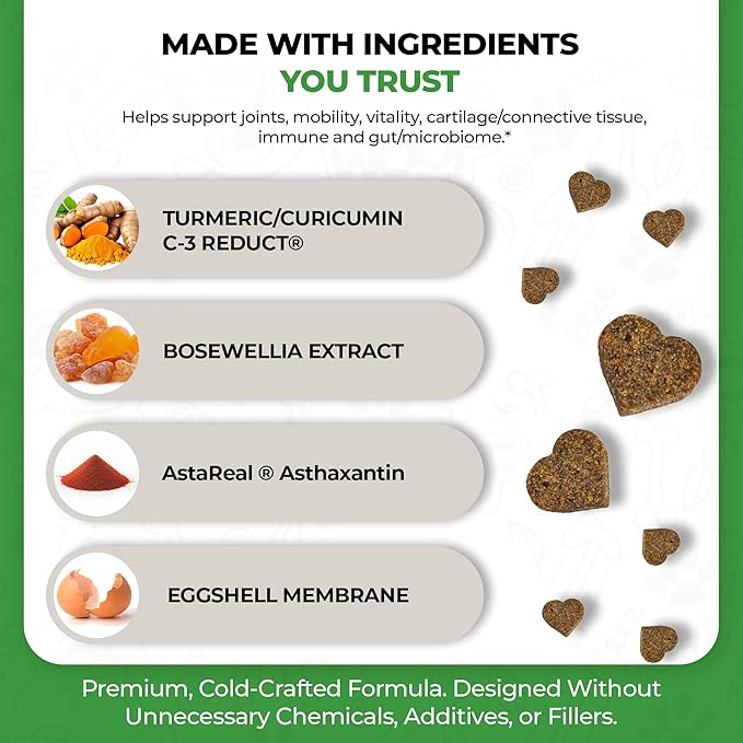 PetJuvenate® Soft Chews for Healthy Dogs – Patent Pending – Joint & Wellness Support – Helps Maintain Hip & Joint Health in Dogs – Developed with PhD & Vet Nutritionist Input –for 12 Months & Older