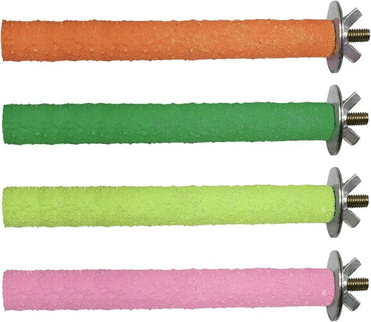 Hamiledyi Parrot Perch Stand Toy, Bird Cage Perch Toy,Natural Paw Grinding Stick for Small Parrots, Parakeets, Cockatiels, Lovebirds Chewing Stick(S)