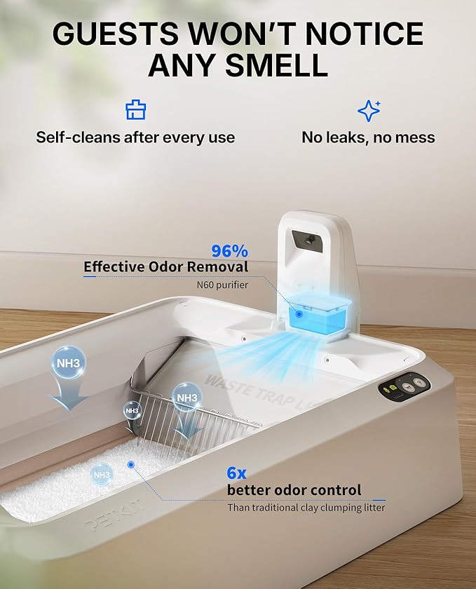 PETKIT Open-Top & AI Camera Self Cleaning Cat Litter Box, Urinary Health Monitor Automatic Cat Litter Box, Smart Robot with 2-Way Raking/5G WiFi/Safety Sensors/Odor Control for Multiple Cats (White)