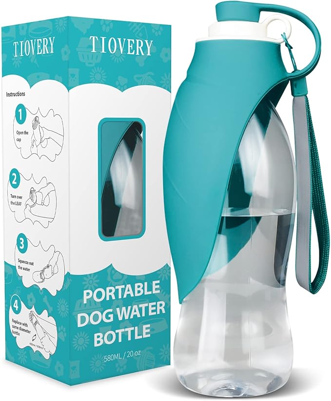 Dog Water Bottle for Walking, Pet Water Dispenser Feeder Container Portable with Drinking Cup Bowl Outdoor Hiking, Travel for Puppy, Cats, Hamsters, Rabbits and Other Small Animals 20 OZ