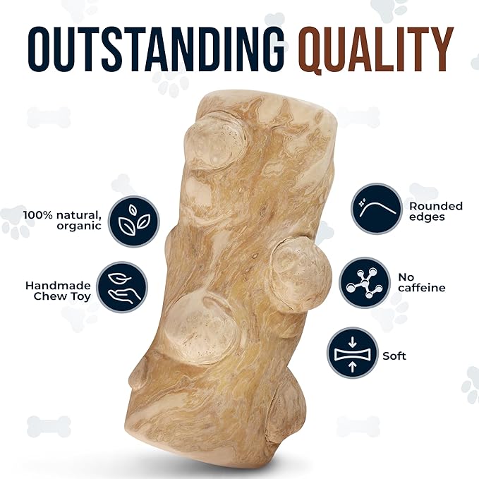 Real Gorilla Chew Toys - Coffee Wooden Toys for Small Dog Over 18lbs - 100% Natural Dog Toys - Teeth Cleaning, Reduce Anxiety in Puppy Dogs - Mental Stimulation