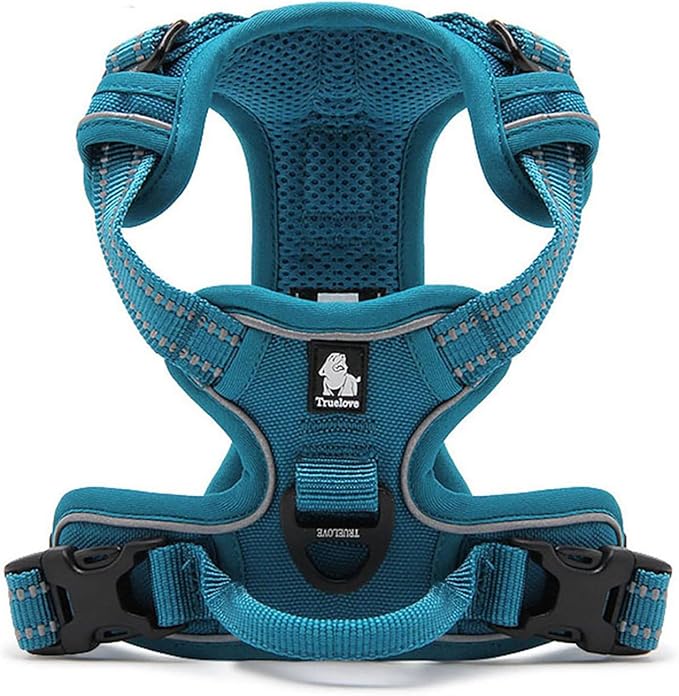 Truelove Adjustable No-Pull Dog Harness Reflective Pup Vest Harnesses Comfortable Control Brilliant Colors TLH5651(Blue,M)