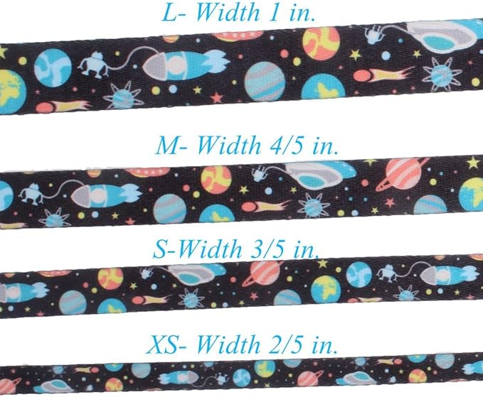 QQPETS Dog Harness Leash Set Adjustable Heavy Duty No Pull Halter Harnesses for Small Medium Large Breed Dogs Back Clip Anti-Twist Perfect for Walking (M(19"-26" Chest Girth), Space)