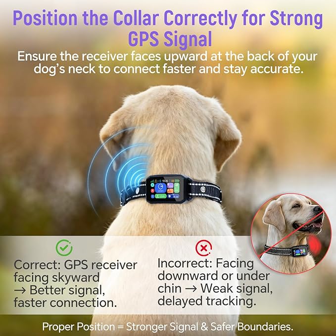 GPS Wireless Dog Fence – with Dog Collar, Remote & Free App, Custom GPS Fence, Adjustable Beep/Vibration/Static, IP67 Waterproof, Long Battery Life, for Dogs 10–120 lbs, Remote Kit