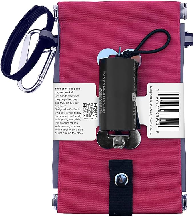 Poop Bag Holders for Leashes with Dog Poop Bags Rolls Biodegradable - Puppy Essentials & Litter Supplies - Durable Dispenser & Leak-Proof Pet Bags, Walking Parks Doggy Accessories Boy Girl Rose Tail
