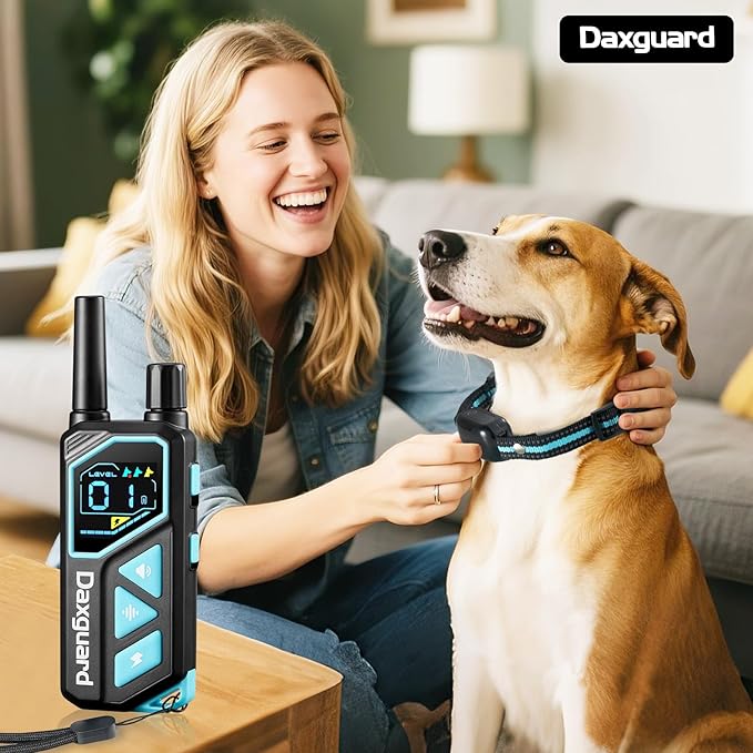 Dog Shock Collar with Remote-3300 Feet & IPX7 Waterproof Dog Training Collar -Beeper, Vibration, Safe Shock for 7-120lbs Large, Medium, Small Dogs, with Keypad Lock, Rechargeable Bark Collar（2Dogs