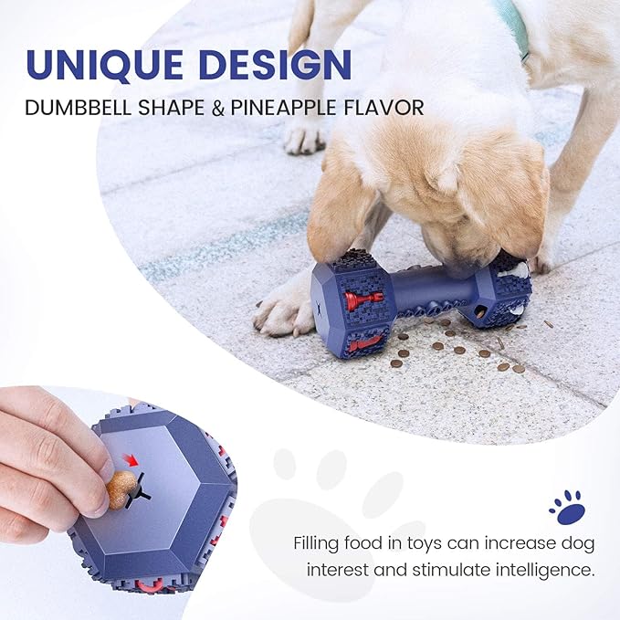 Dog Training Toys for Aggressive Chewers ，Pet Dumbbell Dog Chew Toy for Medium Small Breeds，Food Grade Non-Toxic Dental Pet Toy(Dumbbell Toys, 6“ in Medium)