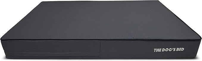 The Dog’s Bed Orthopedic Memory Foam Dog Bed, XXL Grey & Black, Waterproof, Supportive Dog Bed with Replaceable Covers, Veterinary Approved