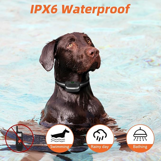 2-in-1 GPS Wireless Dog Fence & Remote Training Collar, Portable Pet Containment System, Electric Dog Fence, Beep/Vibration/Shock Correction Mode, 1 Collar Receiver