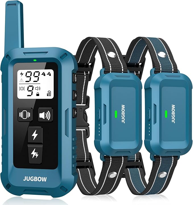 Jugbow Dog Shock Collar 2 Dogs - 4200FT Dog Training Collars with Remote, IPX8 Waterproof E-Collar for Dogs Training Rechargeable e-Collars for Large Medium Small Dogs (10-120lbs)