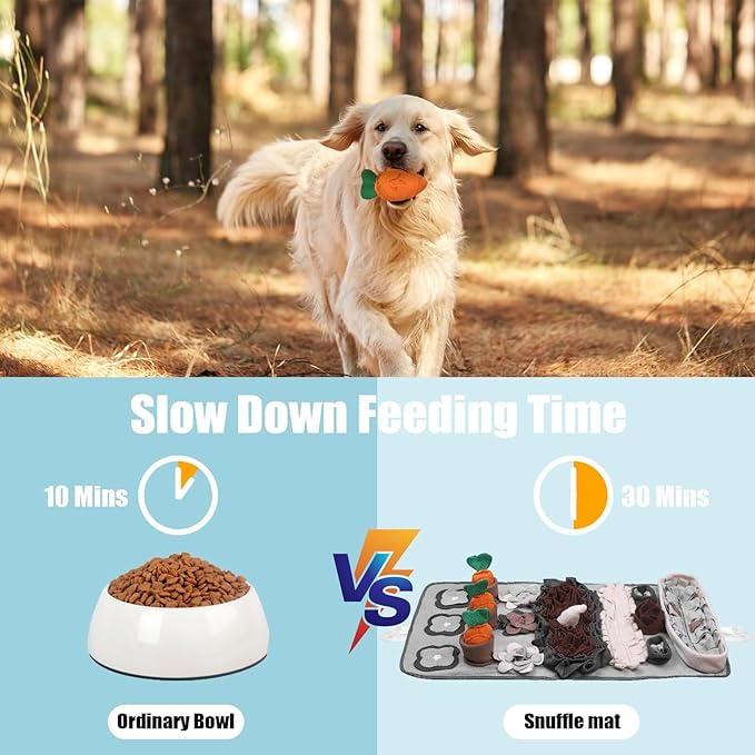 Snuffle Mat for Dogs Large Breed - 32'' X 20'' Washable Durable Sniff Mat for Slow Feeding Training, Enrichment Puzzle Toy for Mental Stimulation & Stress Relief