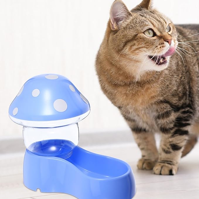 BESPORTBLE Automatic Pet Feeder for Cats and Dogs Bite-Resistant Food Dispenser Bowl with Texture for Easy Food Monitoring Lightweight Self-Filling Gravity Feeder for Pets