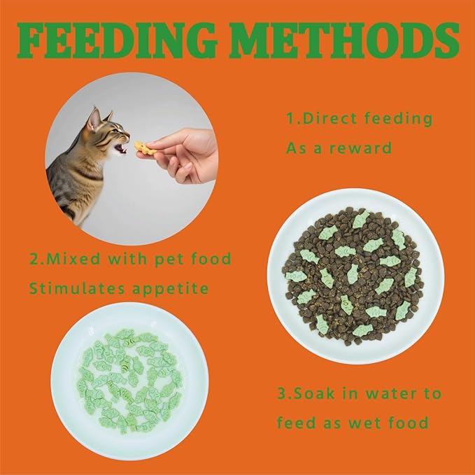 1.1 lb/500g Cat Grass Treats for Indoor Cats - 17.6 oz Natural Salmon & Catnip Flavor, Healthy Snacks for All Life Stages, Crunchy Training Biscuits with Dental Care & Hairball Control