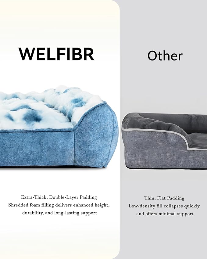 48" Dog Couch Bed for Large Dogs, Orthopedic Dog Sofa with Thick Supportive Foam, Washable Removable Cover, Furniture-Style Pet Bed for Living Room