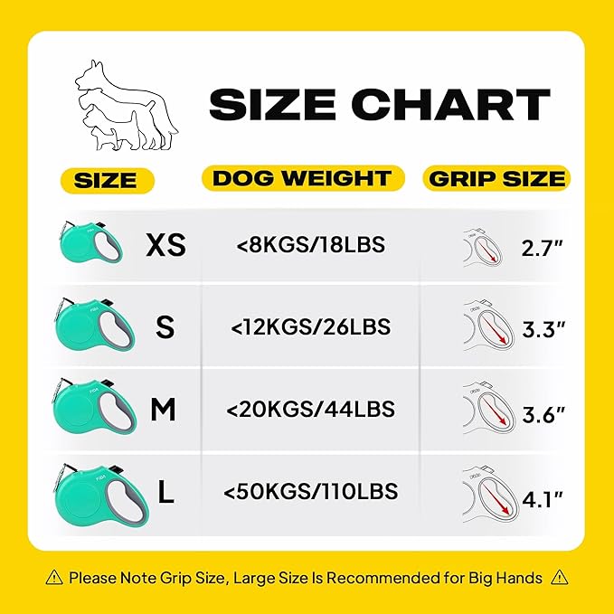 Fida Retractable Dog Leash X-Small Breed, 10 ft Durable Pet Walking Leash for Extra Small Dogs/Cats/Small Animals up to 18 lbs, 360° Tangle Free, Teel