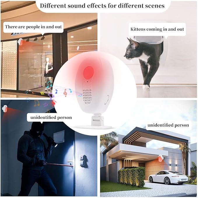 Waytronic Wireless Motion Sensor Alarm Indoor,Door Motion Activated Bell for Home Doorway,Business Entry,Garage Security,Store Entrance,Pet/Elderly/Dementia Patient Monitoring,(1 Receiver+1 Sensor)