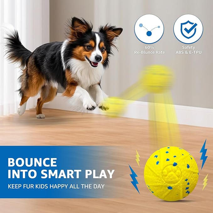 Dolita Interactive Dog Toy with Remote 3 Modes Tough Chewers Dog Ball, Smart Automatic Rolling Ball, E-TPU Material for Aggressive Chewers, Large/Medium Dogs