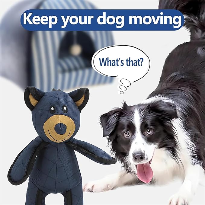 Unbreaka Bear Dog Unbreakable Teddy Extreme Bear 2.0 Dogs Toys Aggressive Chewers Indestructible Stuffed Plush Dog Squeaky Toy Keep Them Busy Durable Tough Heavy Duty Chewer Dog Toy Large Breed (2PC)