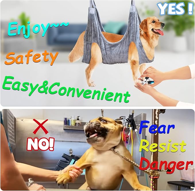 Dog Grooming Hammock,Dog Grooming Supplies,Dog Hammock,Dog Grooming Harness,Pet Grooming Hammock,Grooming Table,Dog Nail Clipper,Dogs Cats Grooming,Claw Care (L)