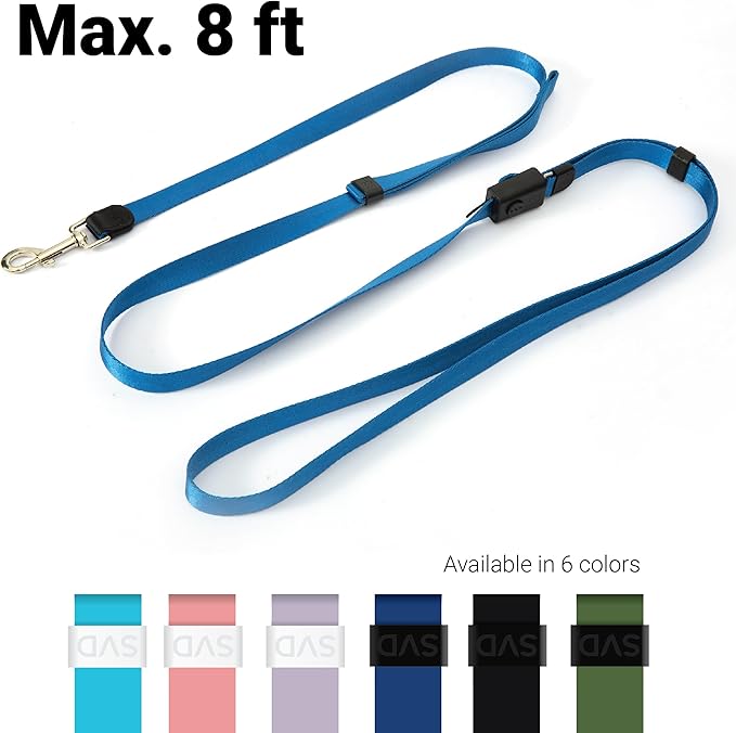 SVD.PET 4-in-1 Hands Free Dog Leash, Versatile Crossbody/Waist Dog Leash with Easy Release Buckle, Easy Adjust to Fit Your Body and Waist for Walking, and Running Your Doggy (Navy Blue)