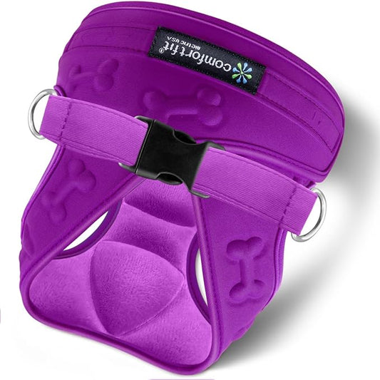 Comfort Fit Dog Harness Small Medium Sized Dogs Extra Comfort No Pull Step in Dog Harness with Adjustable Buckles Soft Padded Easy Control Vest Harness Training Walking Running Inside Velvet Plush