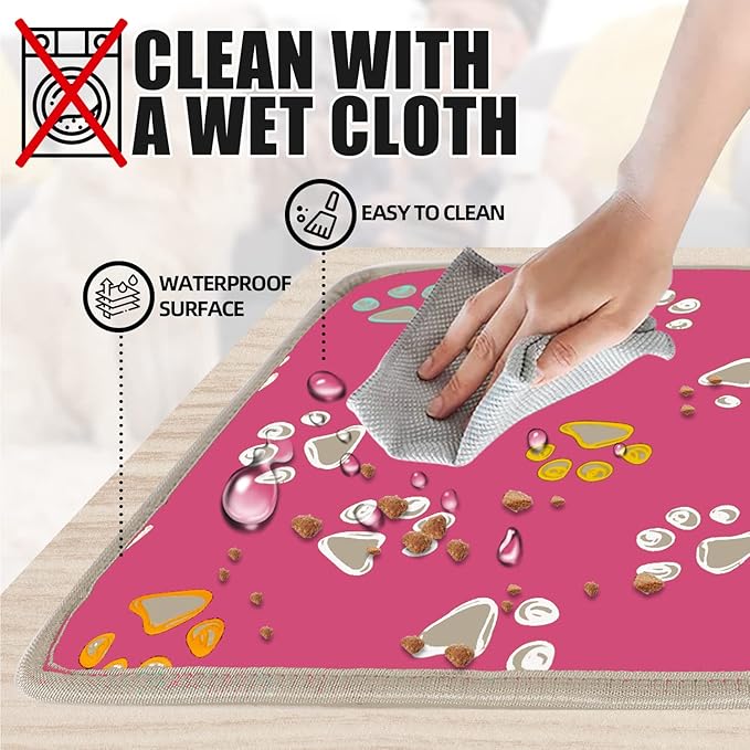 furrybaby Pet Heating Pad, Waterproof Dog Heating Pad Mat for Cat with Durable Anti-Bite Tube Indoor for Puppies Dogs Cats (1 Pack Pink, 17 X 17in, Temp Adjustable)