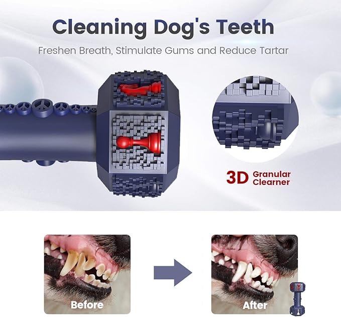 Dog Training Toys for Aggressive Chewers ，Pet Dumbbell Dog Chew Toy for Medium Small Breeds，Food Grade Non-Toxic Dental Pet Toy(Dumbbell Toys, 6“ in Medium)