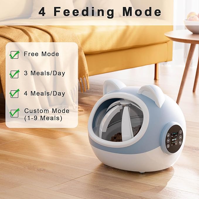 RFID Smart Pet Feeder with Dual Collar Tags – Automatic Food Bowl with Scheduled Feeding Times, LCD Display, Voice Recorder, Supports Wet & Dry Food for Multi-Pet Households