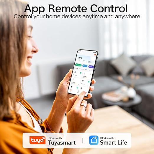 WiFi Smart Plug, Wireless Plugs Outlet Compatible with Alexa & Google Voice Assistant, App Controlled Outlet with Timer Function, 2.4GHz Only Wi-Fi Smart Socket, Smart Plug Timer for Home