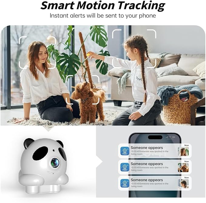 Indoor 3K Security Camera,5G and 2.4G WiFi/Dog/Baby Camera with Phone app,Human Pet Motion AI,Night Vision, 2-Way Audio,SD/Cloud Storage,Compatible with Alexa&Google Home