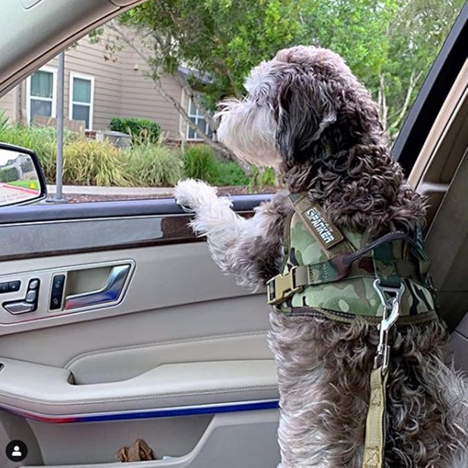 EXCELLENT ELITE SPANKER Tactical Dog Harness Military Patrol Harness No-Pull Service Dog Vest Military Dog Vest Adjustable Training Working Dog Vest with Handle for Medium Large Dogs(MCP-XL)