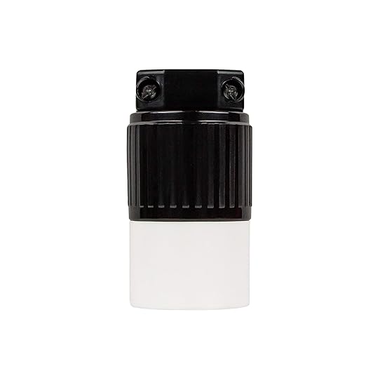 ENERLITES NEMA L6-30R Locking Connector for Generator, Twist Lock Female Plug, 30 Amp, 250 Volt, 2 Pole, 3 Wire Grounding, Industrial Grade, UL Listed, 66462-BK, Black