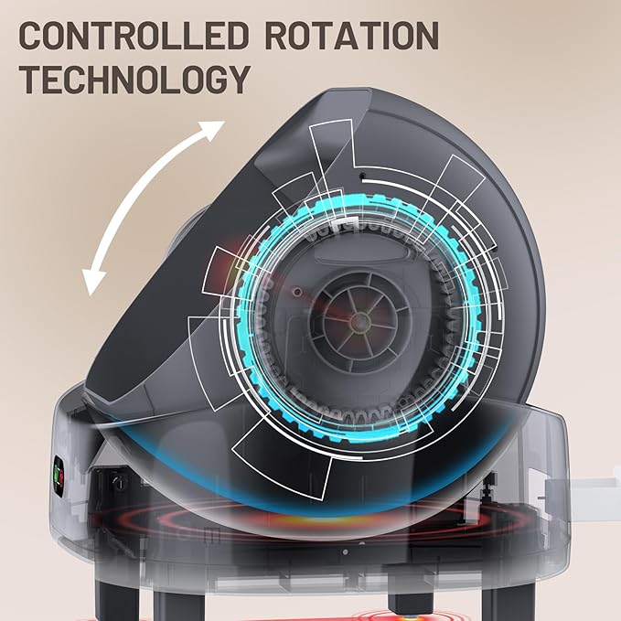 Self Cleaning Litter Box, Open-Top Large Automatic Cat Litter Box for Multiple Cats with Multiple Safety Sensor,APP Control, Odor-Free, Includes 1 Trash Bags 1 Litter Mat