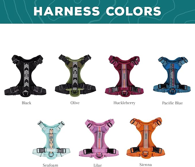 Wilderdog Lightweight Dog Harness with Reflective Straps - Medium - Lilac