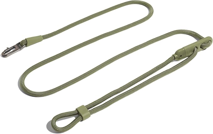 Army Green 4-in-1 Hands-Free Dog Leash – Adjustable for Crossbody, Waist, Long Leash, or Tether Use – Stylish, Lightweight, and Comfortable for Everyday Walks