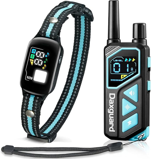 Dog Shock Collar with Remote-3300 Feet & IPX7 Waterproof Dog Training Collar -Beeper, Vibration, Safe Shock for 7-120lbs Large, Medium, Small Dogs, with Keypad Lock, Rechargeable Bark Collar