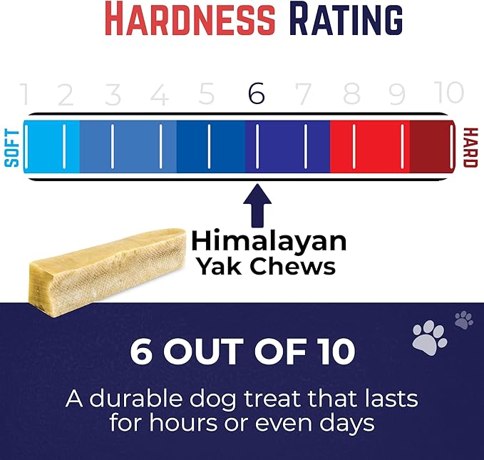 Devil Dog Pet Co. Himalayan Yak Cheese Dog Chews, Extra Large - 6 Pack, 100% Natural & Healthy, Lactose-Free, Long-Lasting Dog Treats, Premium Yak Milk Chew Bones for Dogs