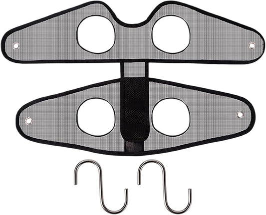 Cat Grooming Hammock, Anti Scratching Restraint Bag, 30x25cm Pet Grooming Highlight, Breathable Mesh Harness Detail SPU, S Hook Hanging Bag with Adjustable Straps, Ear Washing Combing for Cats Puppy