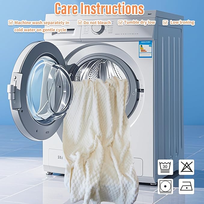 Water Resistant Blanket for Bed, 80"x90" Leakproof & Pet Friendly - King Size Waterproof Blanket, Reversible Large Water Resistant Throw (Snow White/Bright White)