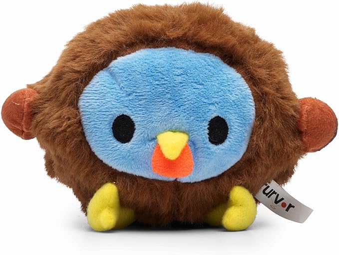 Flourish Pets 2 in 1 Multi-Layer Chew Toy for Active Dogs | Non-Toxic BPA Free Double Stitched Soft Fabric Exterior Dog Toys | Long-Lasting Dog Plush Toys –Turkey (4”)